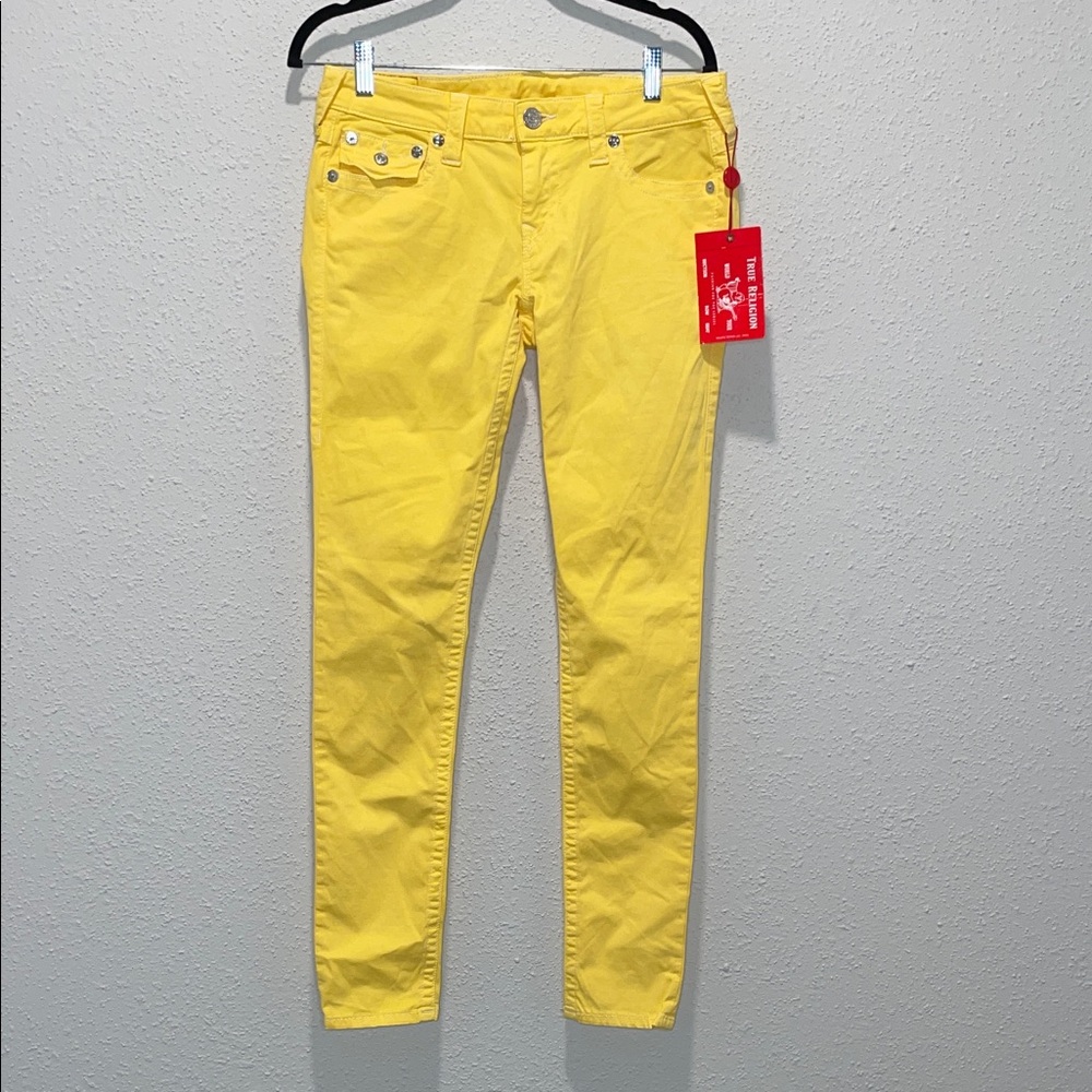 True Religion Yellow Skinny Men's Jeans